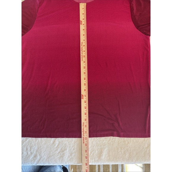 Vintage 90s Liz Baker Lycra Top Dark Rose Fuchsia Hombre Women's Top Size XL - Picture 9 of 12